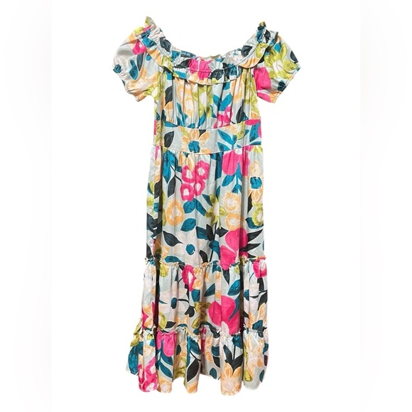 TCEC Off-Shoulder Floral Ruffle Tiered Dress – Size Medium - Picture 1 of 6